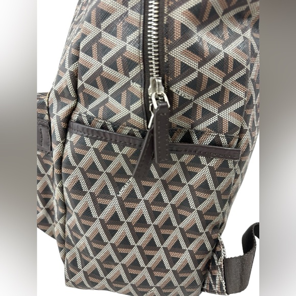 Genuine LANCASTER Paris signature backpack rucksack canvas pvc  work school - Picture 9 of 15